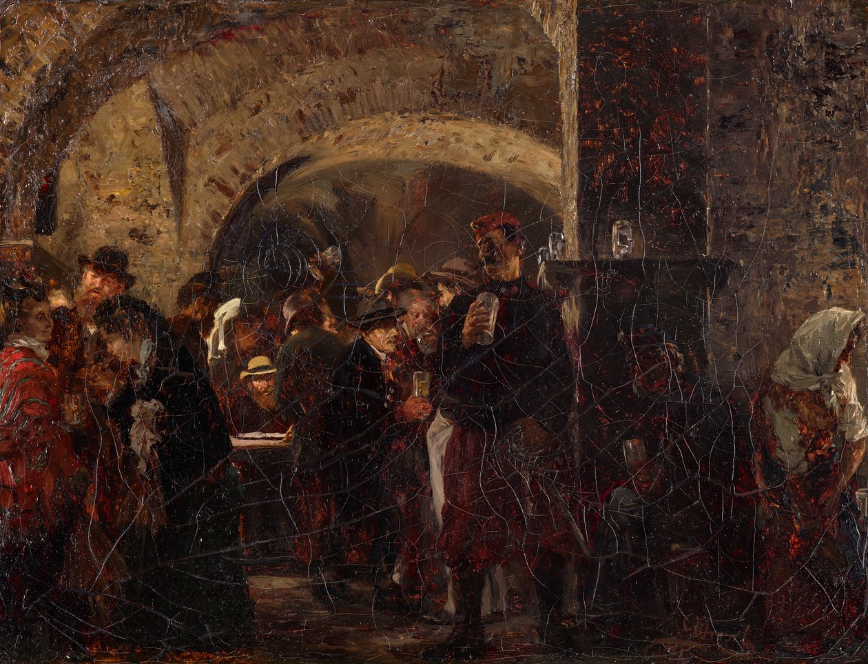 Esterházykeller ve Vídni od Adolph Menzel