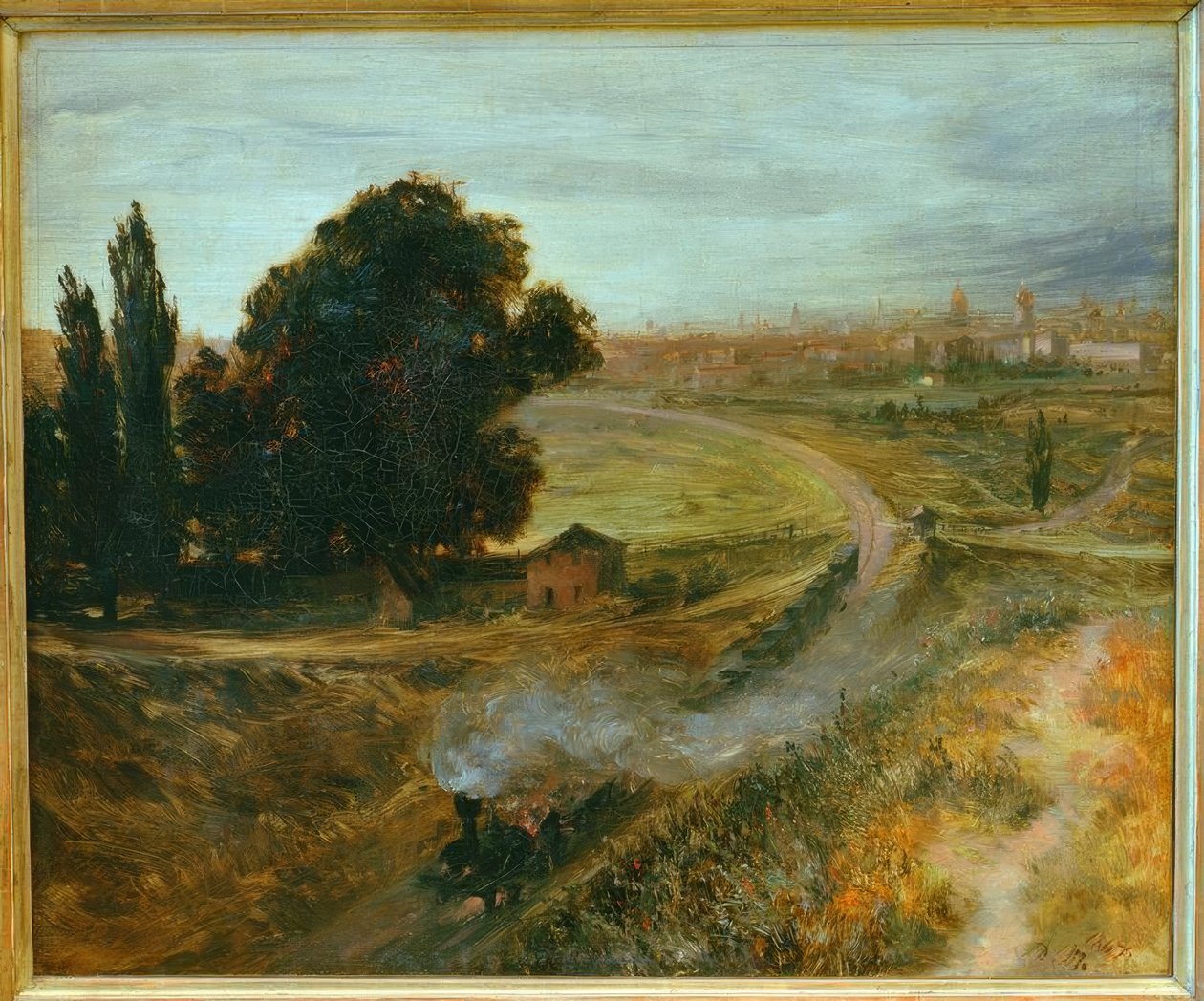 Berlín-Potsdamer Bahn od Adolph Menzel