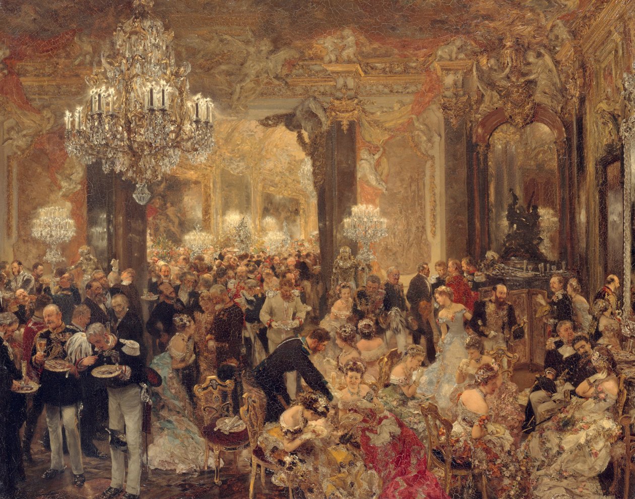Večeře na plese, 1878 od Adolph Menzel