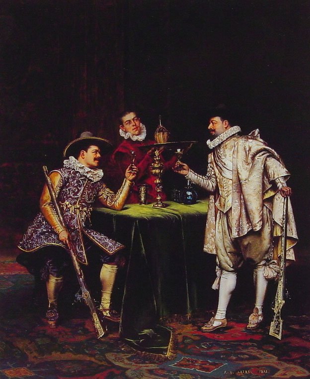 Přípitek od Adolphe Alexandre Lesrel