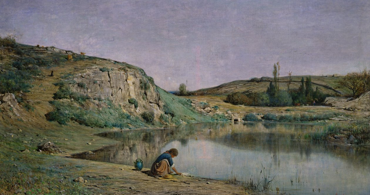Břeh jezera Bourget od Adolphe Appian