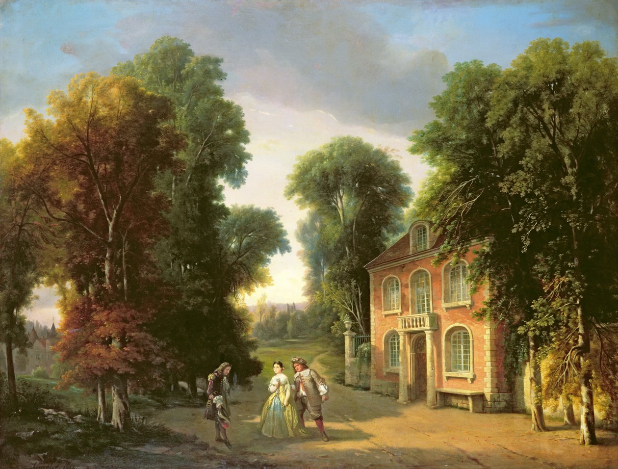 Scéna z Georgese Dandina od Moliera (1622-73) 1852 od Adolphe Mirecourt