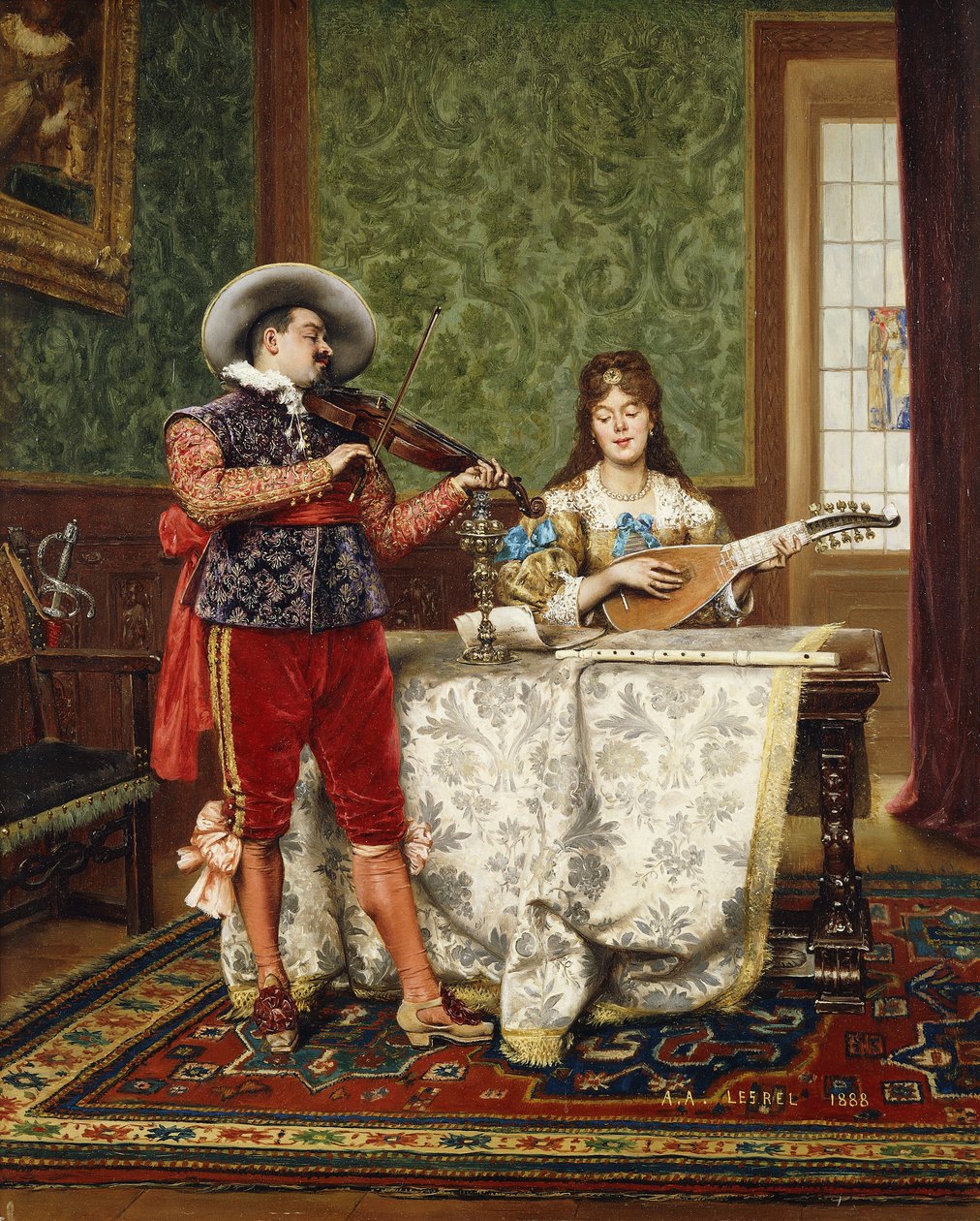 Duet od Adolphe Alexandre Lesrel