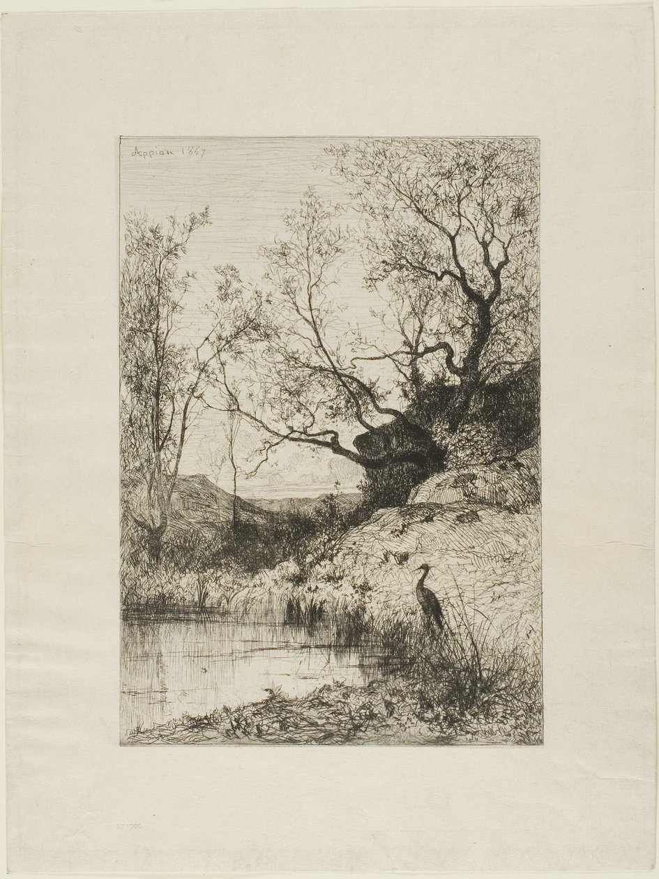Rybník poblíž Roussillon od Adolphe Appian