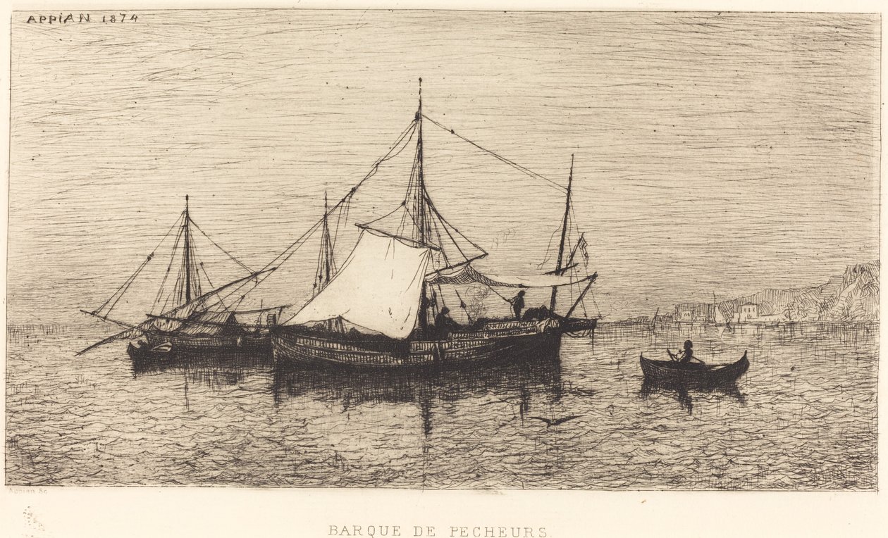 Rybářská loď od Adolphe Appian