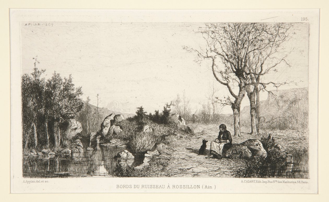 Břehy potoka v Rossilon (Ain) od Adolphe Appian