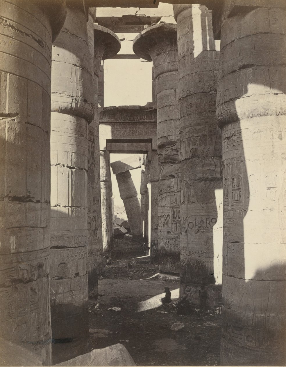 Horní Egypt, Hypostyle Hall v Karnaku, ca. 1870. od Adolphe Braun