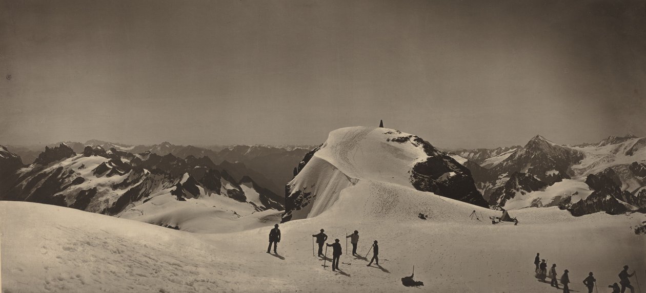 Vrchol hory Titlis, Švýcarsko,1866 (foto) od Adolphe Braun