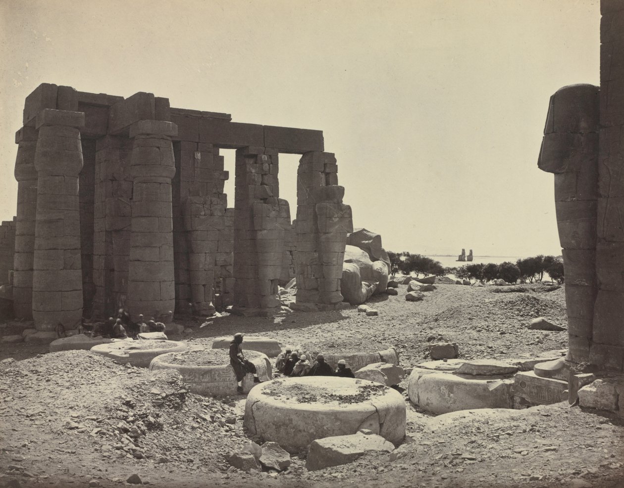 Ramesseum, Théby od Adolphe Braun