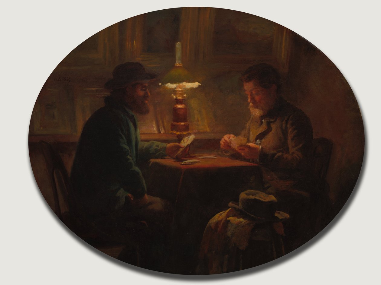 Karetní hra v "le Père Martin od Adolphe Felix Cals