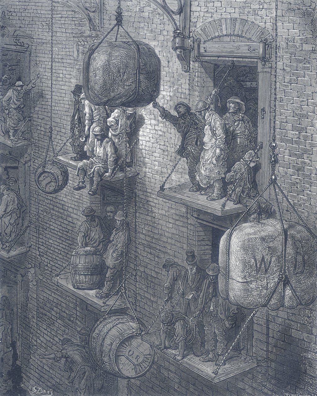 Skladování ve městě, 1872 od Adolphe Francois Pannemaker