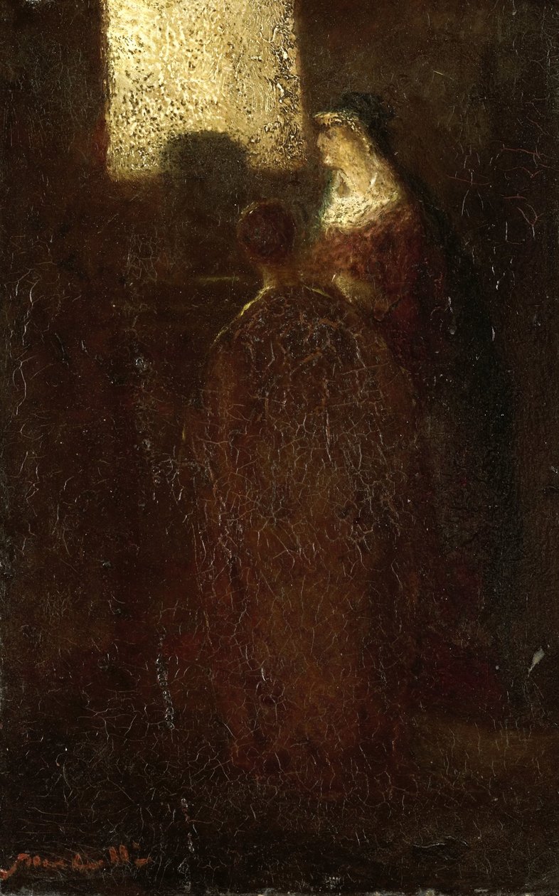 U oltáře od Adolphe Joseph Thomas Monticelli