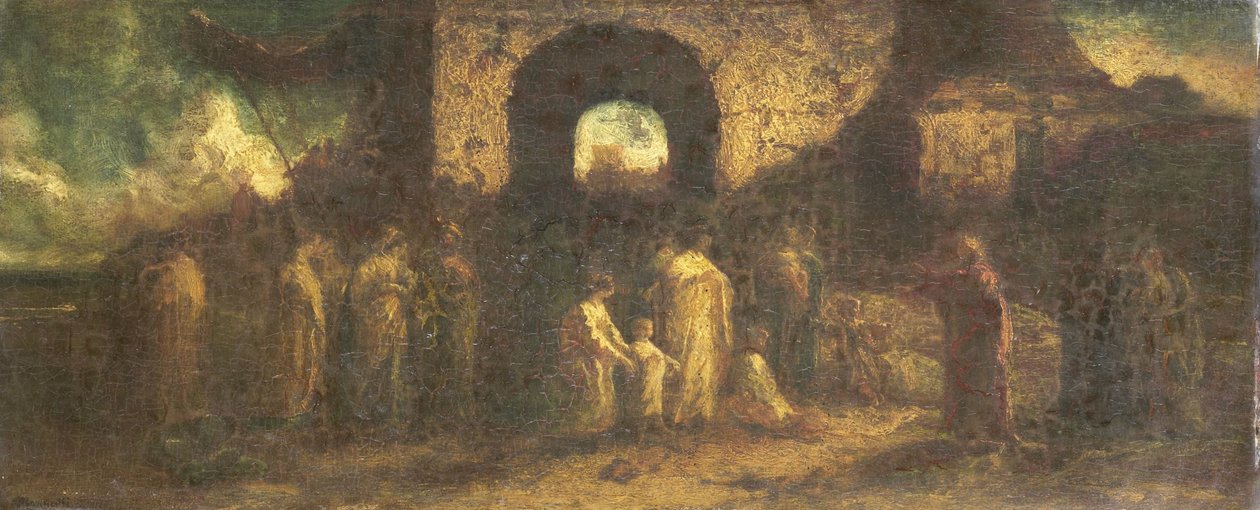 Kristus žehná dětem od Adolphe Joseph Thomas Monticelli