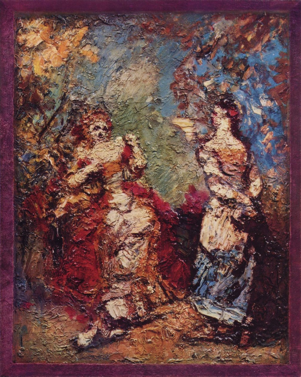 Francouzsky: Les Précieuses Ridicules od Adolphe Joseph Thomas Monticelli