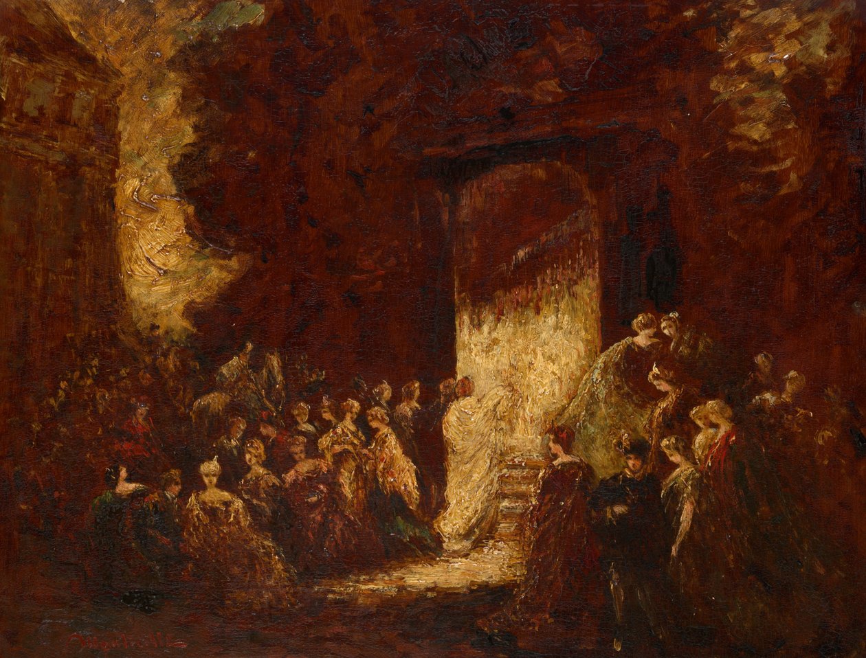 Odpolední večírek od Adolphe Joseph Thomas Monticelli