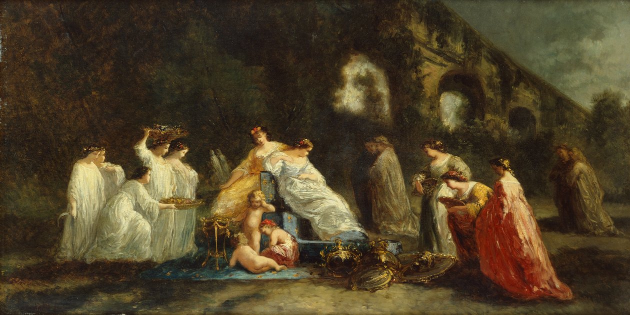 Festival Flory od Adolphe Joseph Thomas Monticelli