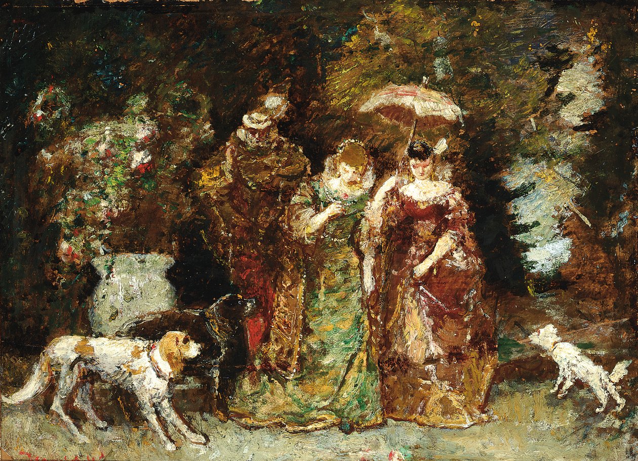 Sraz v lese od Adolphe Joseph Thomas Moticelli