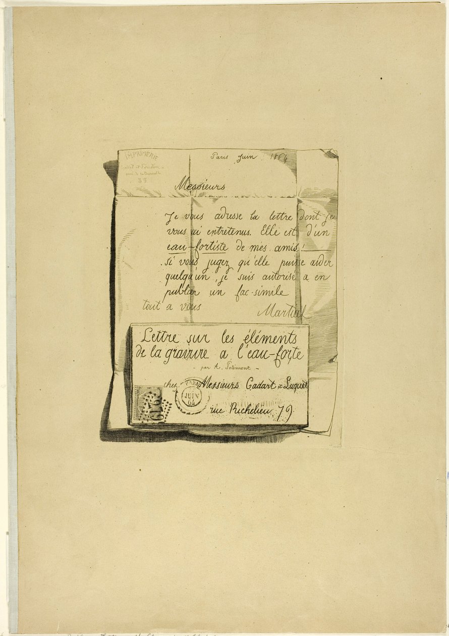 Dopis o prvcích leptu od Adolphe Martial Potemont