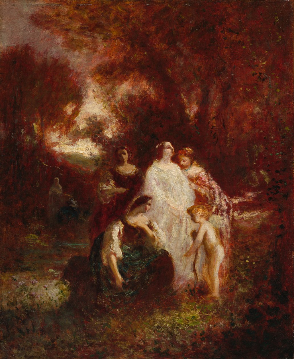 Postavy v lese od Adolphe Monticelli