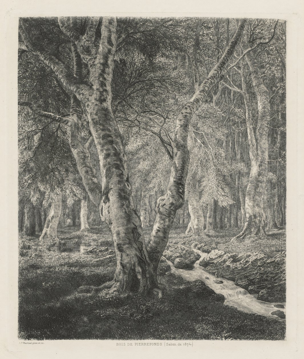 Pierrefonds Woods od Adolphe Théodore Jules Martial Potémont