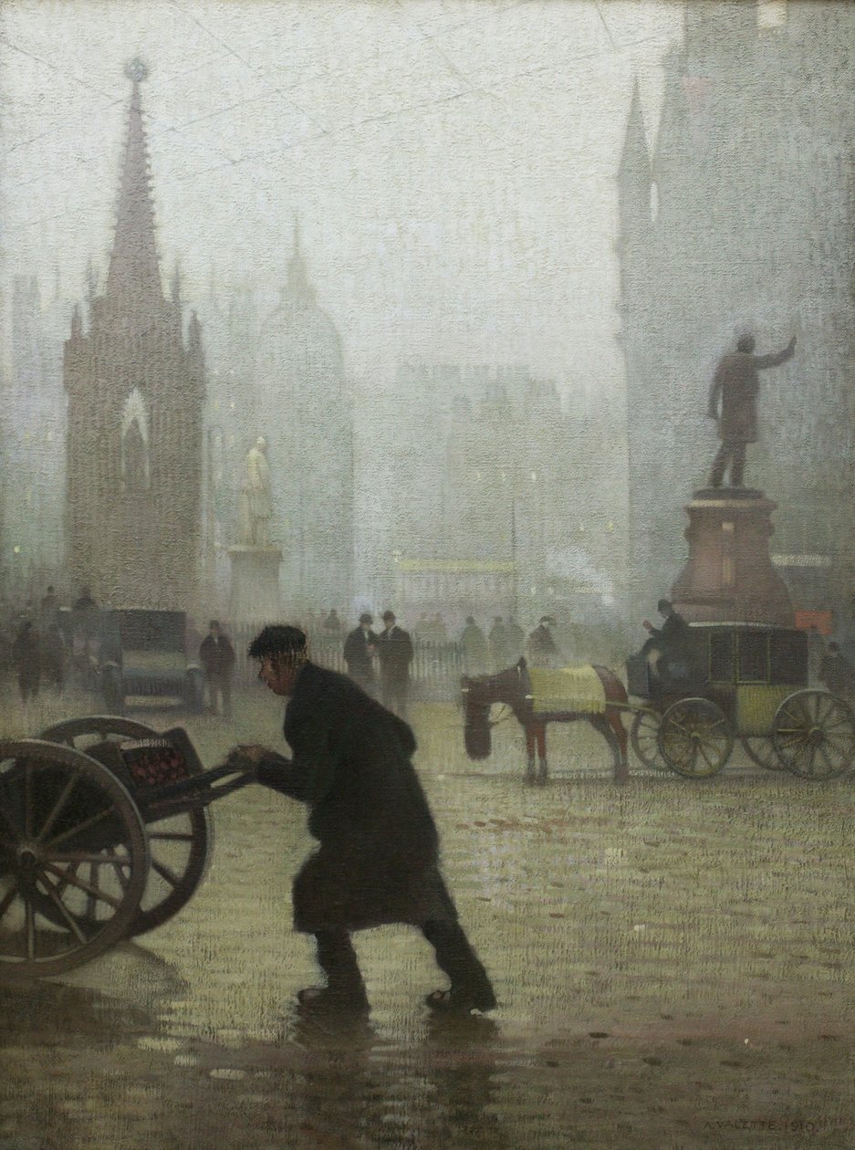 Albert Square, Manchester od Adolphe Valette