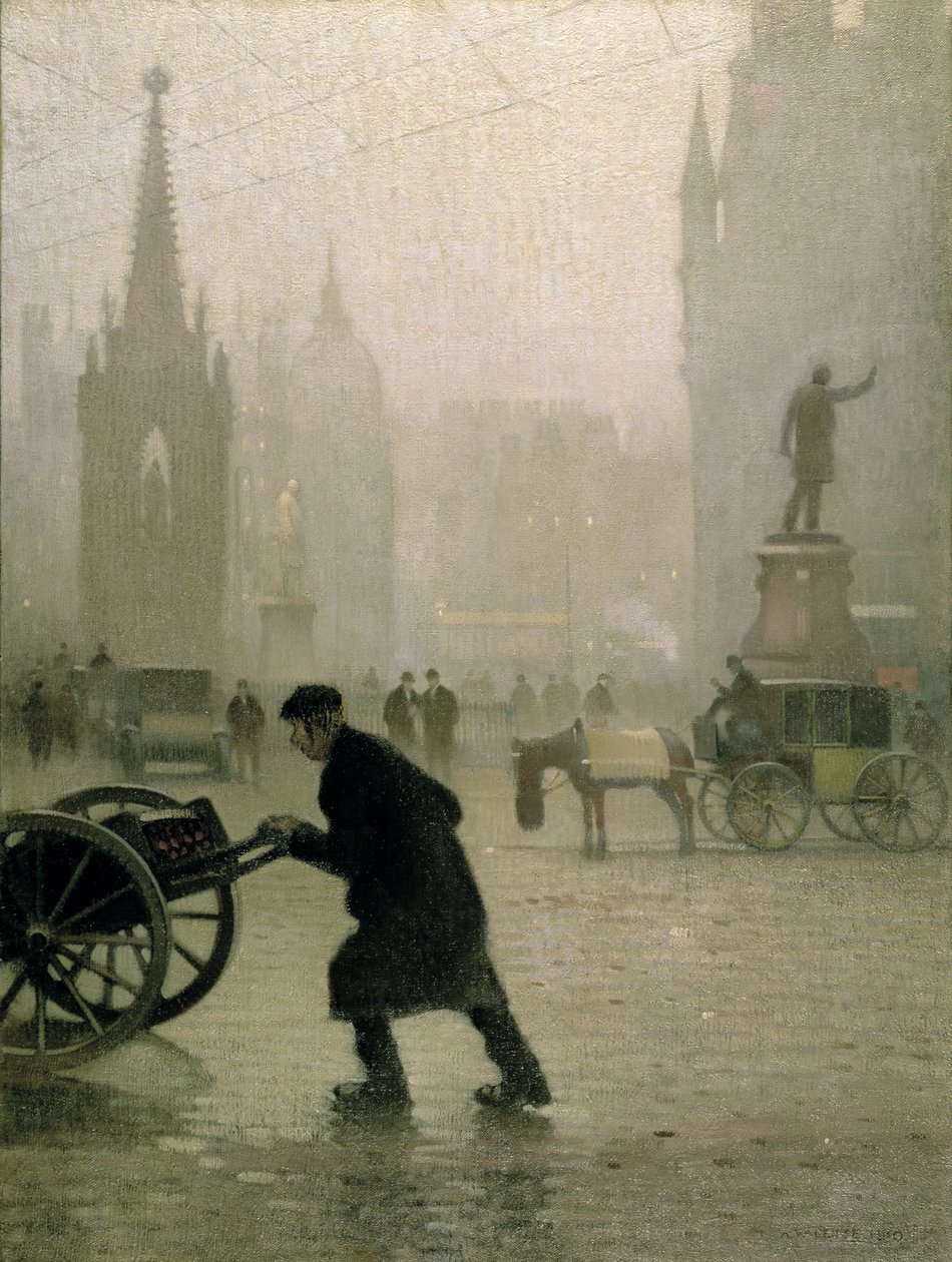 Albert Square, Manchester od Adolphe Valette