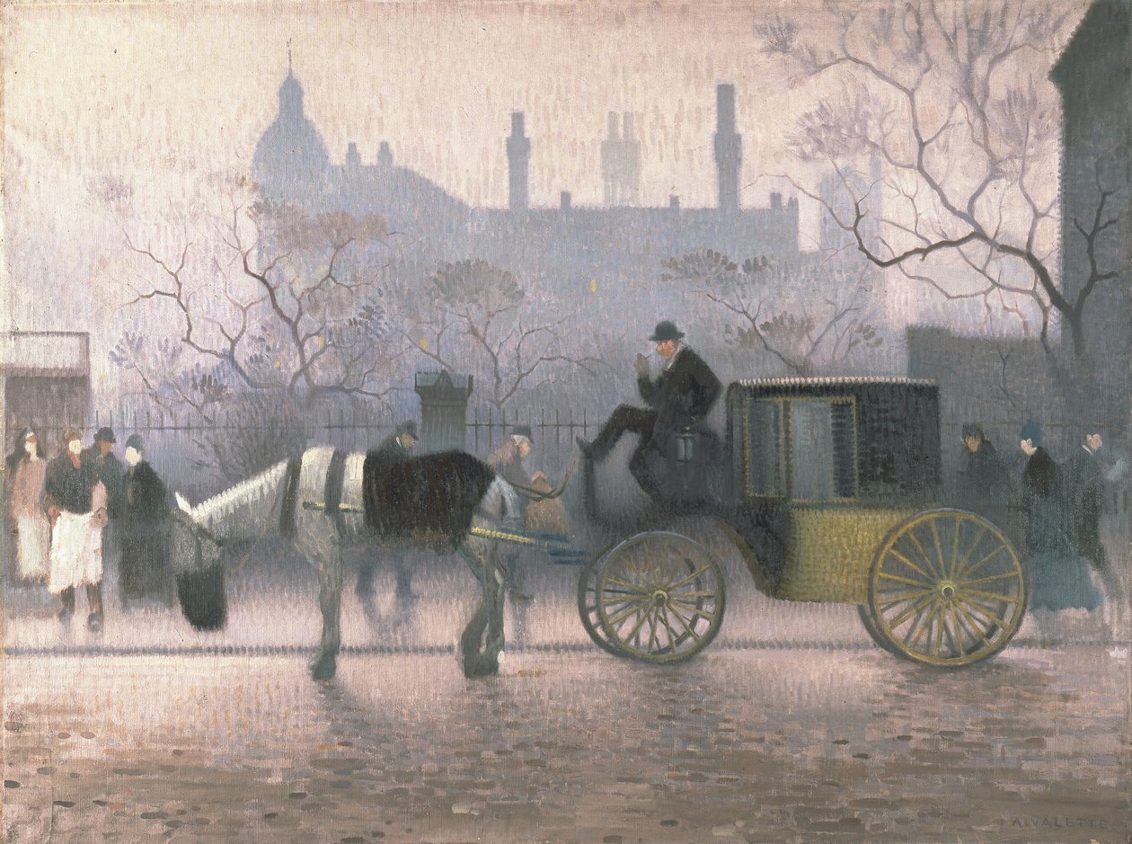 Old Cab at All Saints, Manchester od Adolphe Valette