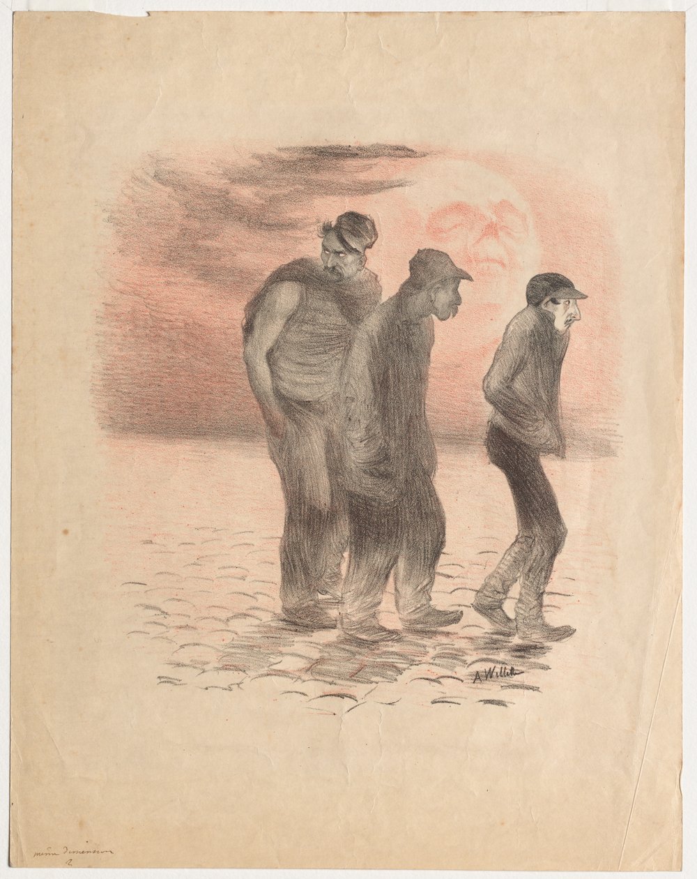 Pařížské scény a vrazi. od Adolphe Leon Willette