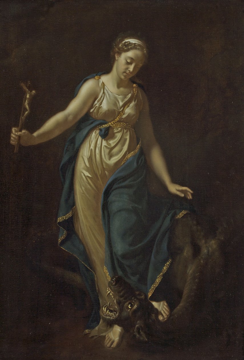 Svatá Markéta a drak, 1714 od Adriaan van der Werff