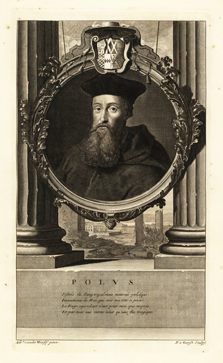 Reginald Pole (1500-1558) (kaiverrus) od Adriaan van der (after) Werff