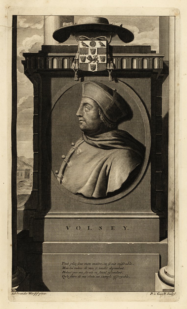 Thomas Wolsey (1473-1530) (rytina) od Adriaan van der (after) Werff