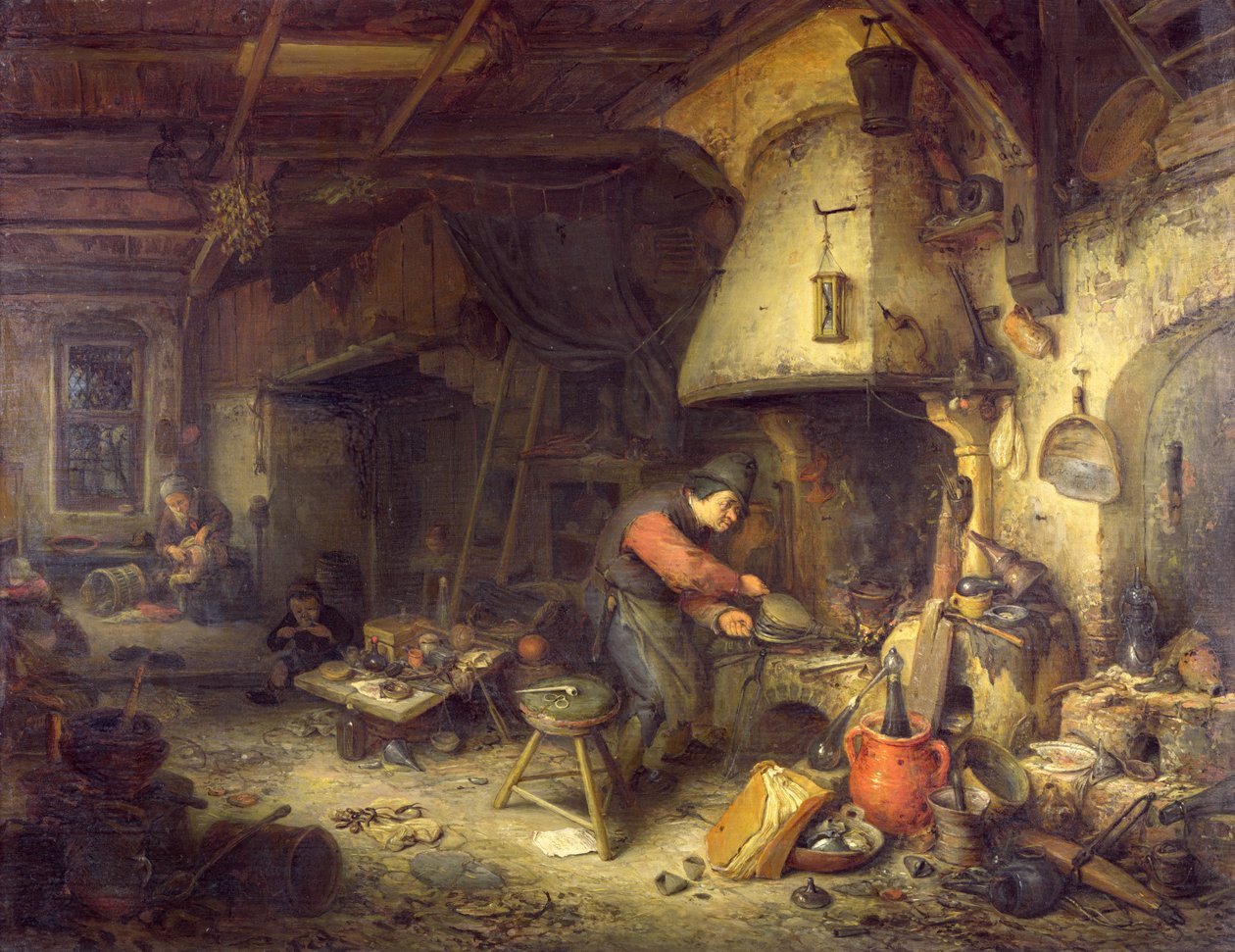 Alchymista, 1611 (olej na dubu) od Adriaen Jansz. van Ostade