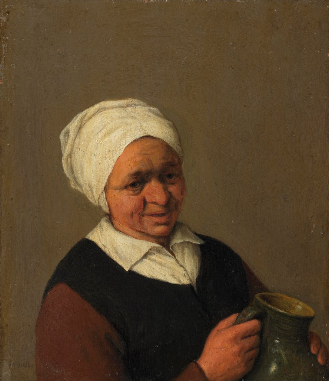 Stará selka držící džbán, c.1643 od Adriaen Jansz. van Ostade