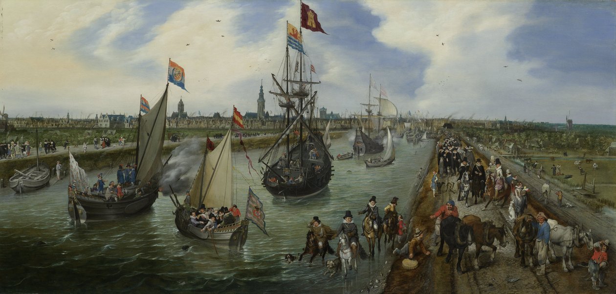 Odchod hodnostáře z Middelburgu, 1615 od Adriaen Pietersz van de Venne