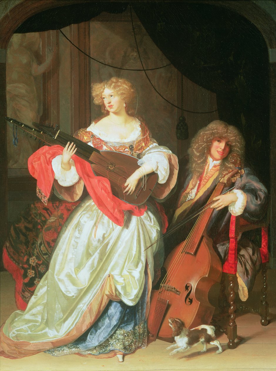 Pár tvoří hudbu od Adriaan van der Werff