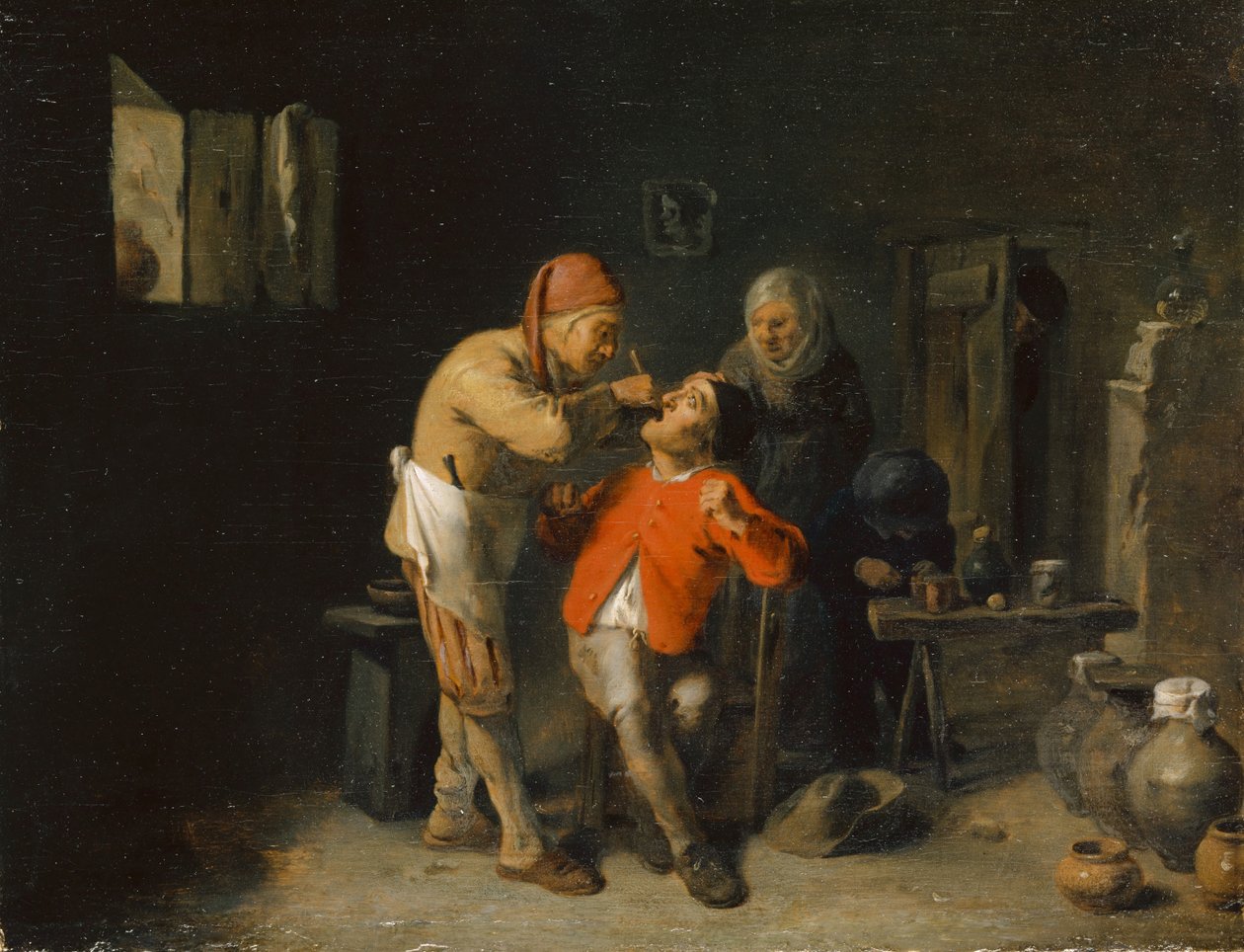 U zubaře, 1625-38 od Adriaen Brouwer