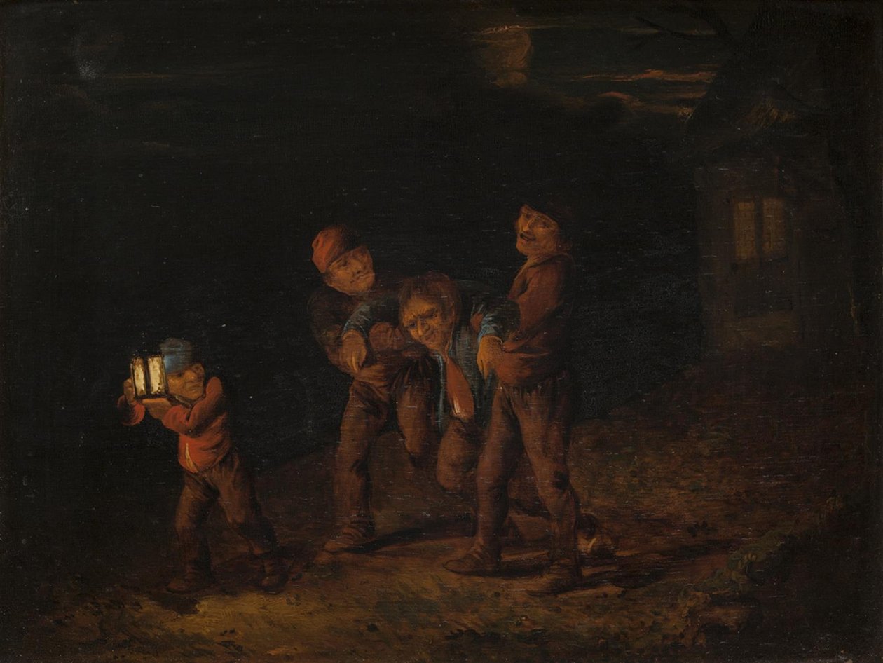 Vidět dům opilců od Adriaen Brouwer