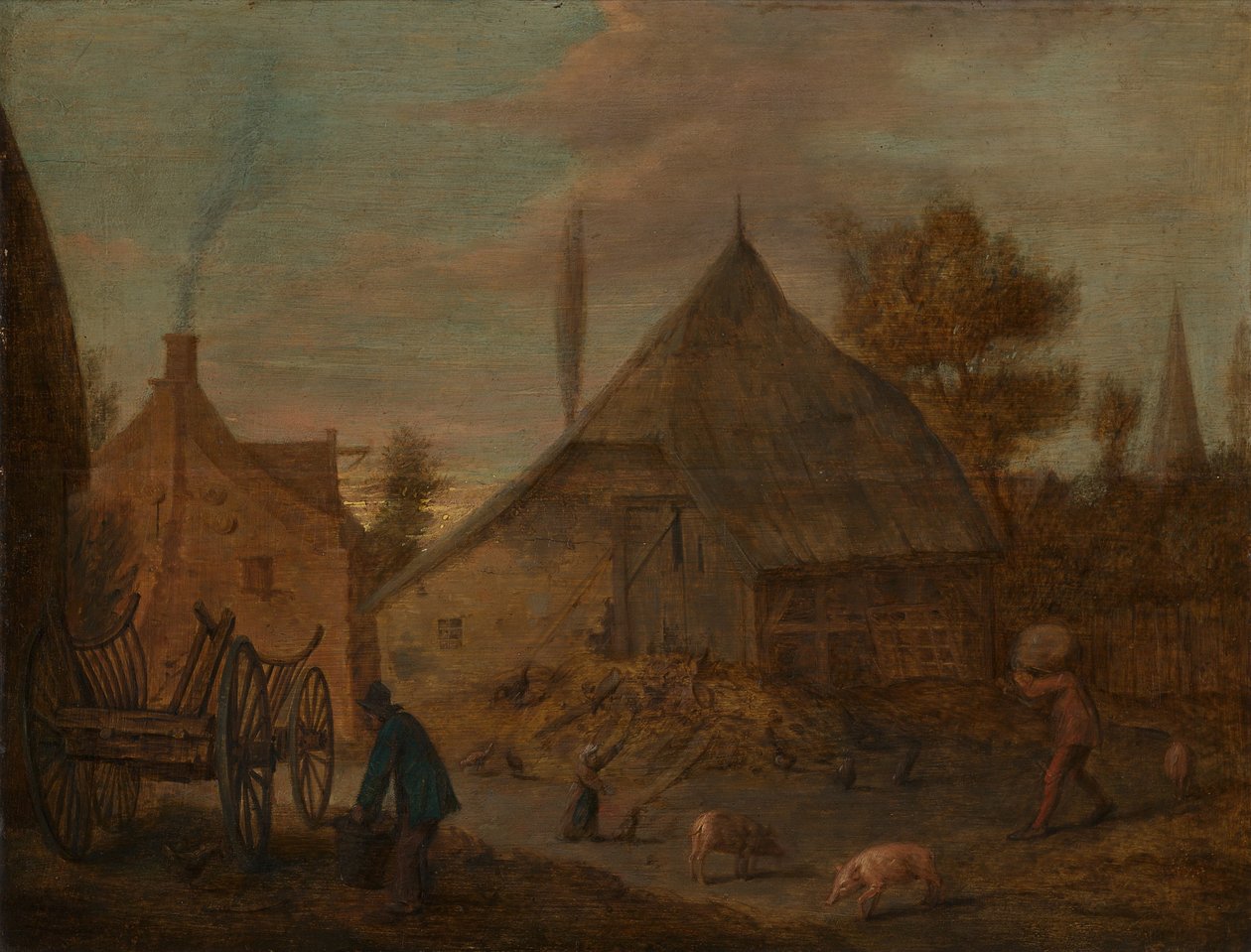 Hospodářský dvůr od Adriaen Brouwer