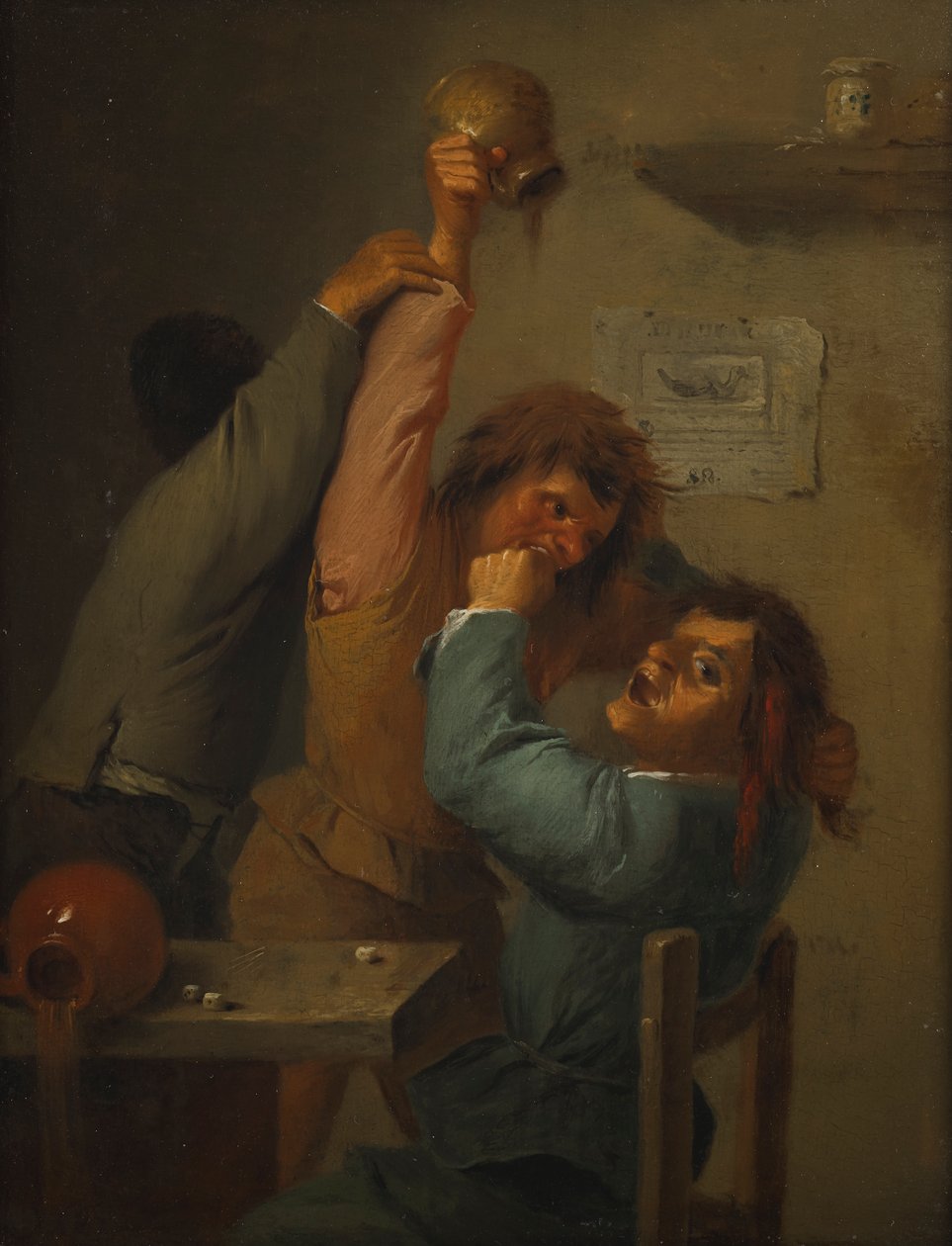 pijácká scéna od Adriaen Brouwer