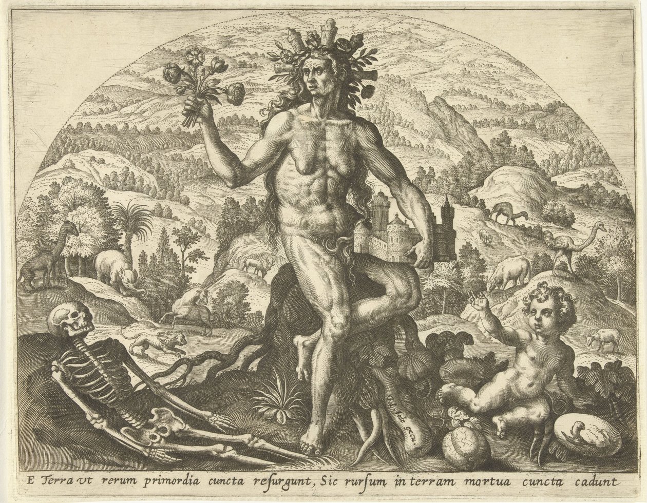 Půda The Four Elements (název série) od Adriaen Collaert