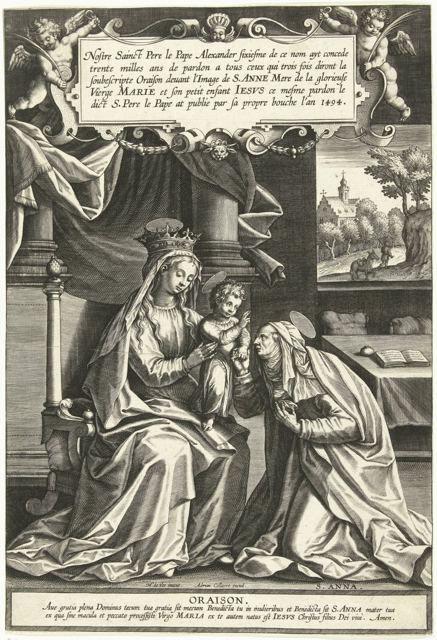Anna ve třech od Adriaen Collaert