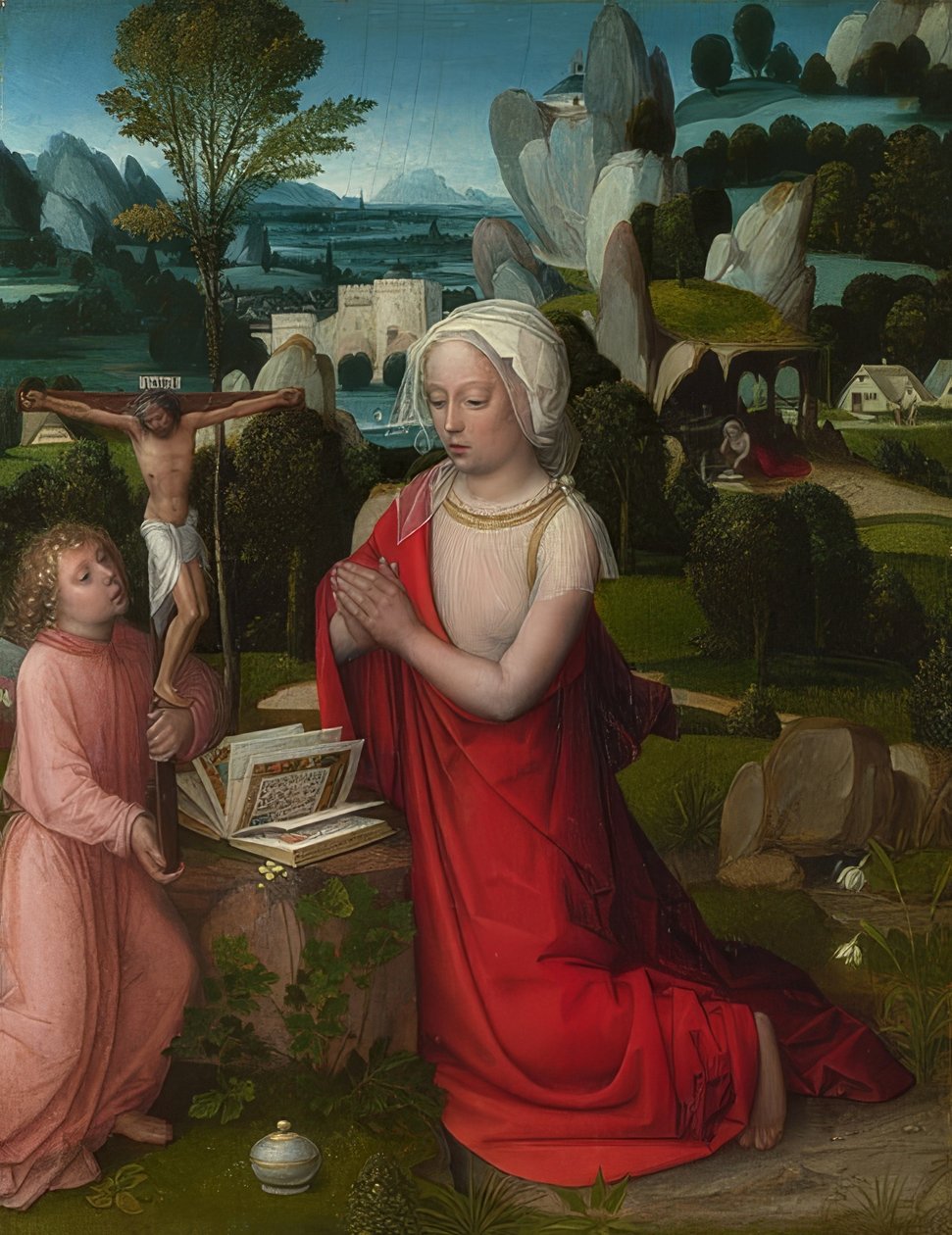 Marie Magdalena v krajině. Kolem roku 1520 od Adriaen Isenbrandt or Isenbrant
