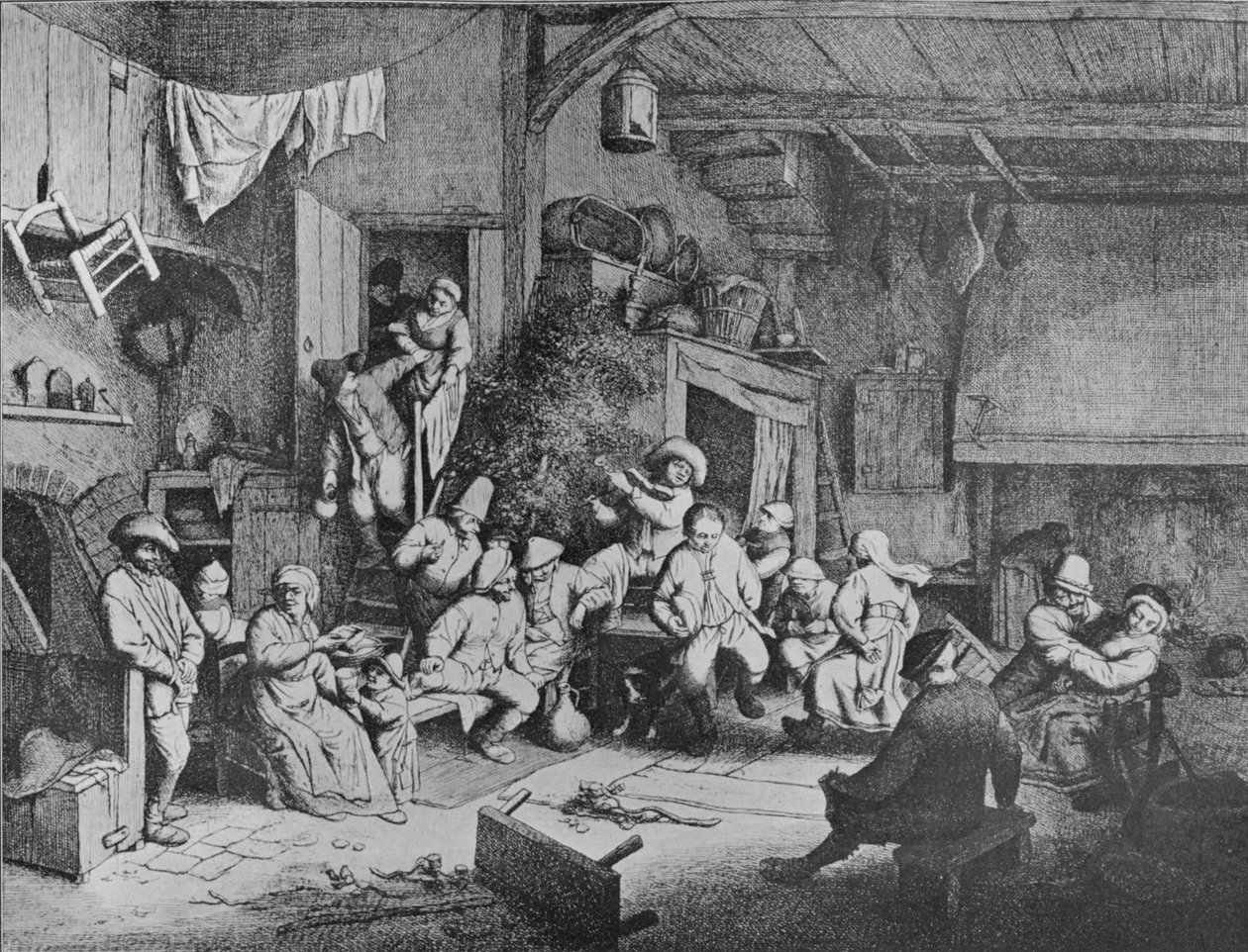 Tanec v hospodě, 1652 od Adriaen Jansz. van Ostade