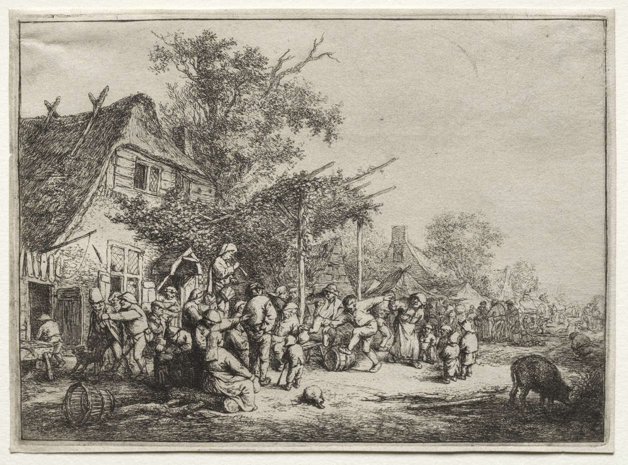 Festival pod mříží. od Adriaen Jansz. van Ostade