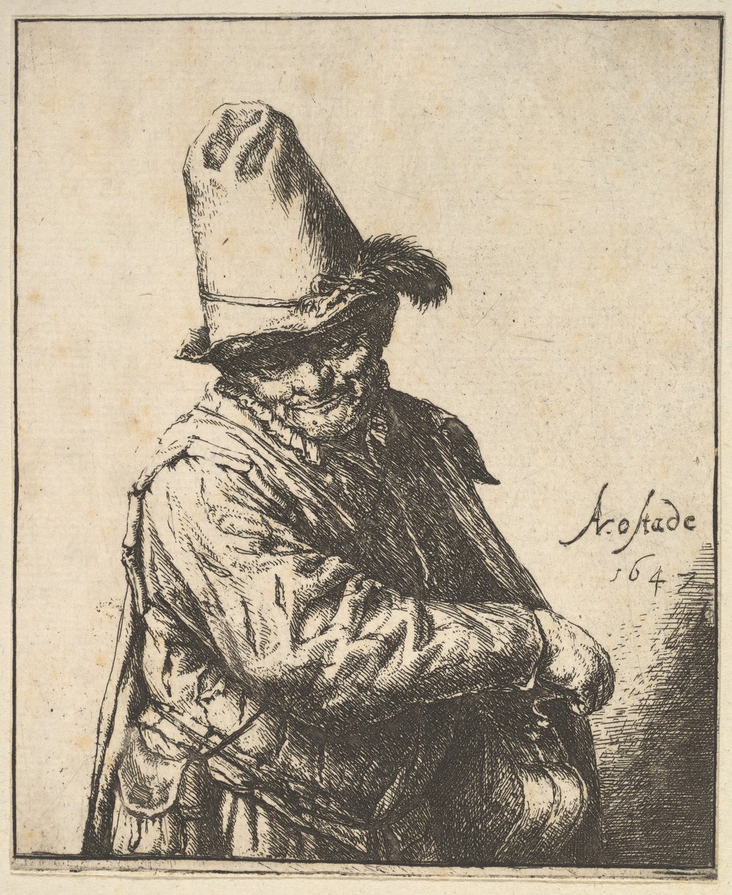 Hurdy Gurdy Man, 1647. od Adriaen Jansz. van Ostade