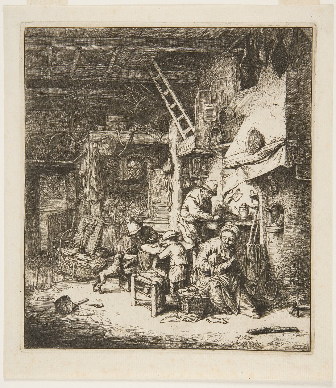 Rolnická rodina od Adriaen Jansz. van Ostade