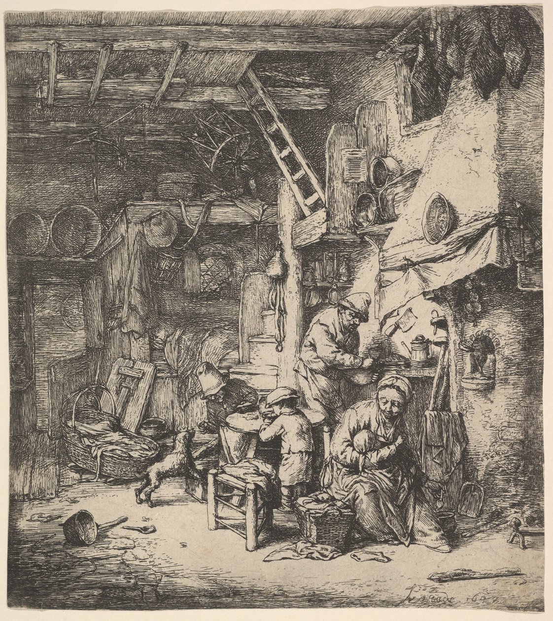 Rodina, 1647. od Adriaen Jansz. van Ostade