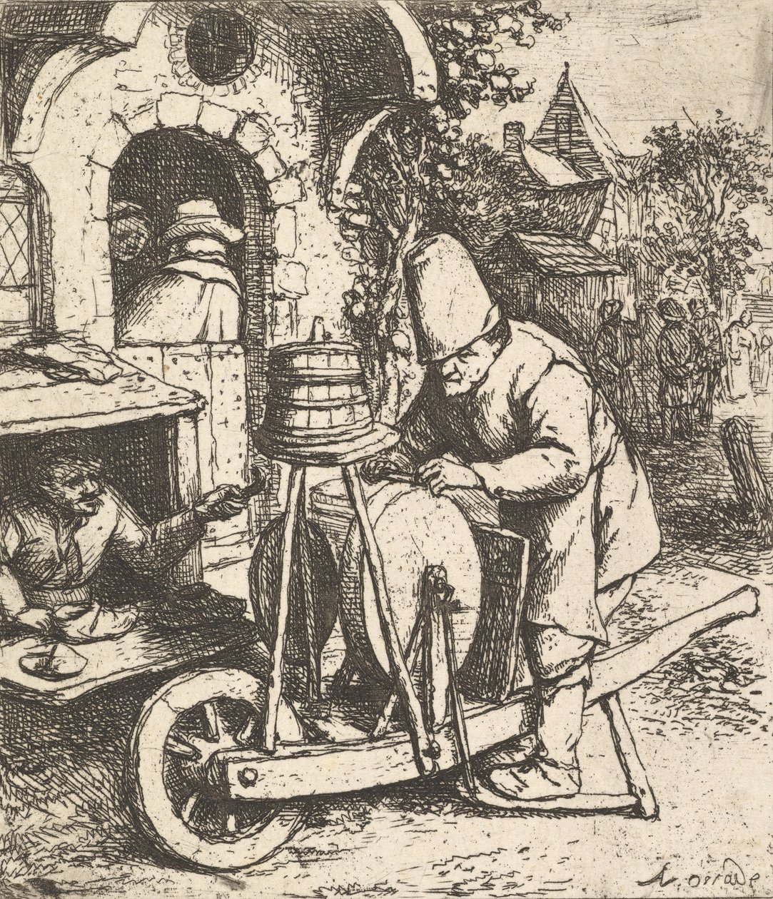 Bruska nožů, 1610-85. od Adriaen Jansz. van Ostade
