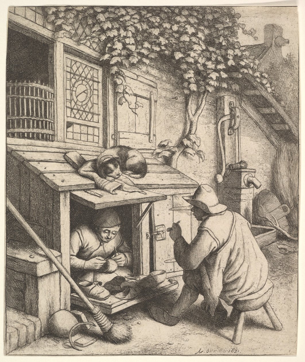 Švec, 1610-85. od Adriaen Jansz. van Ostade