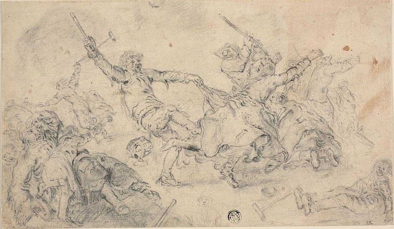 Rolníci ve rvačce od Adriaen Pietersz. van de Venne